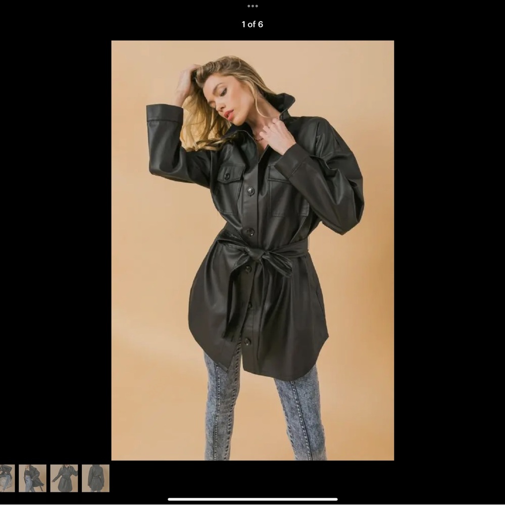 Jealous tomato faux leather jacket.